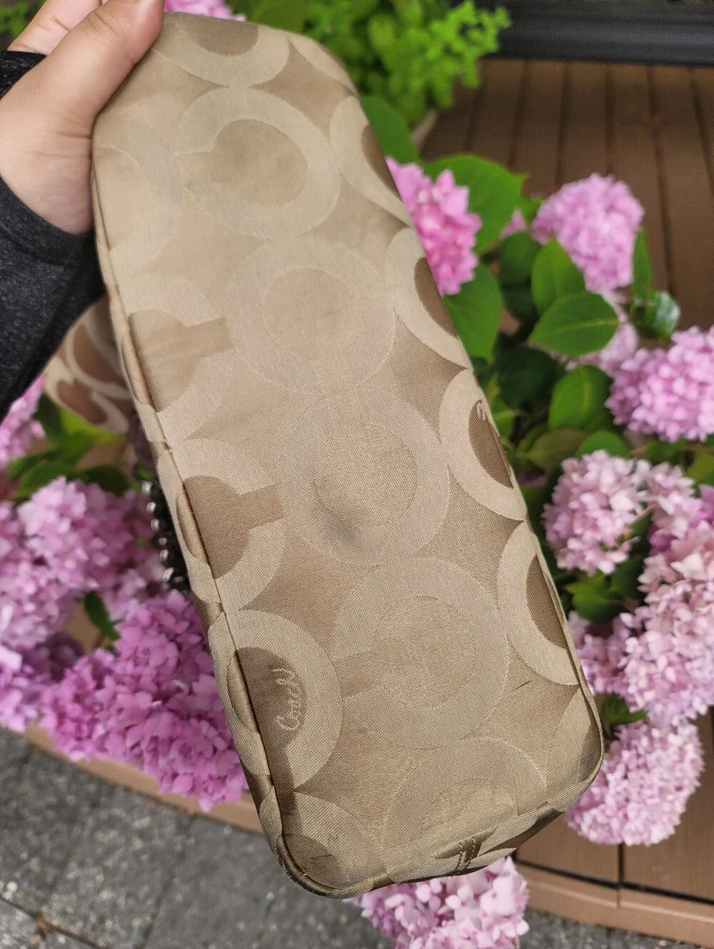 Coach Madison Op Art Signature Chain Strap Tote